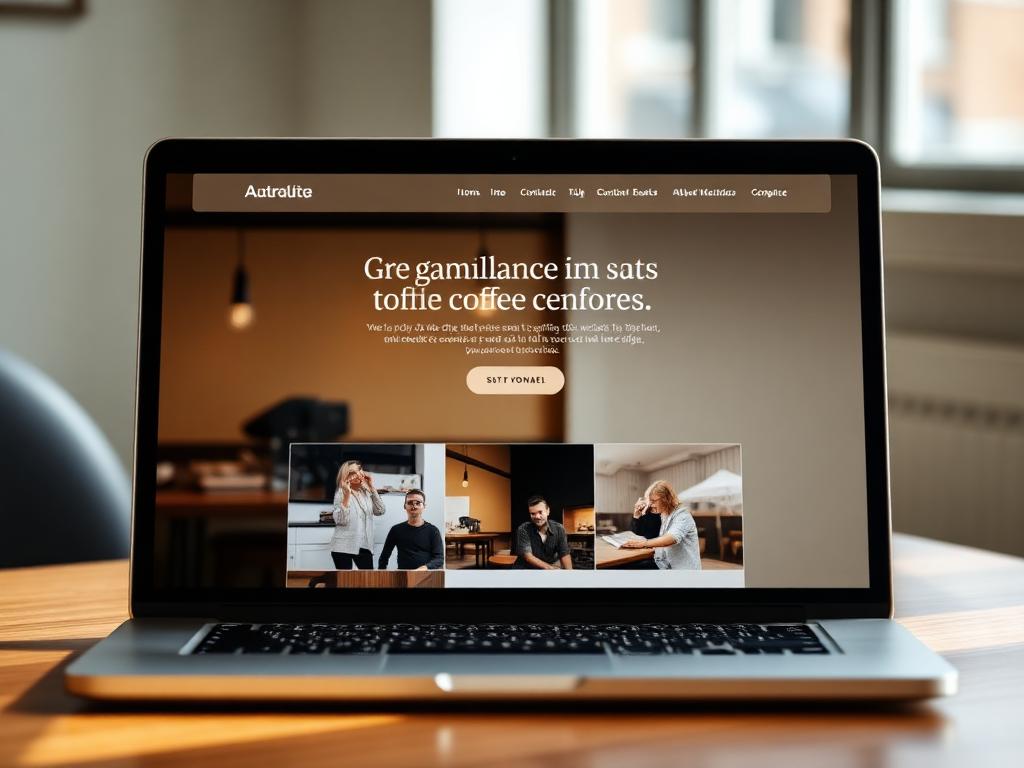 Modern coffee shop website after revamp